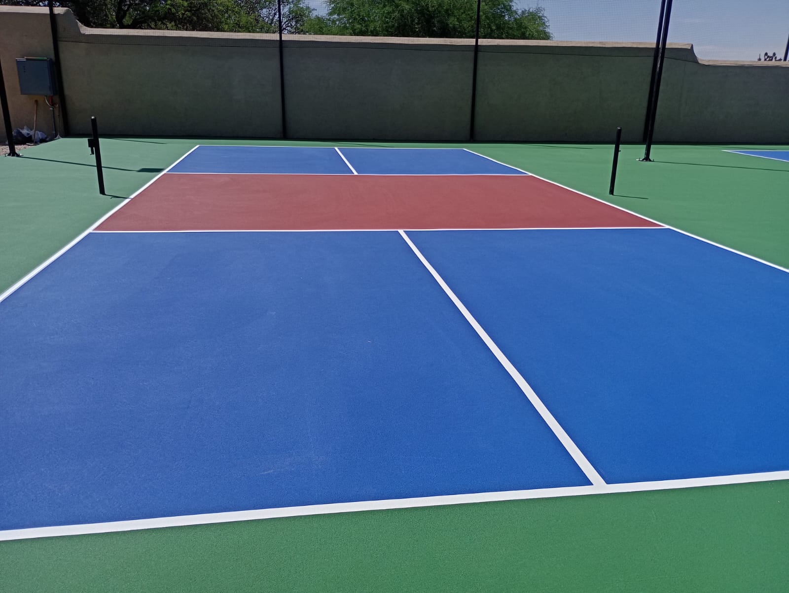 Cancha de pickleball profesional construida por CanchasdePickleball.mx